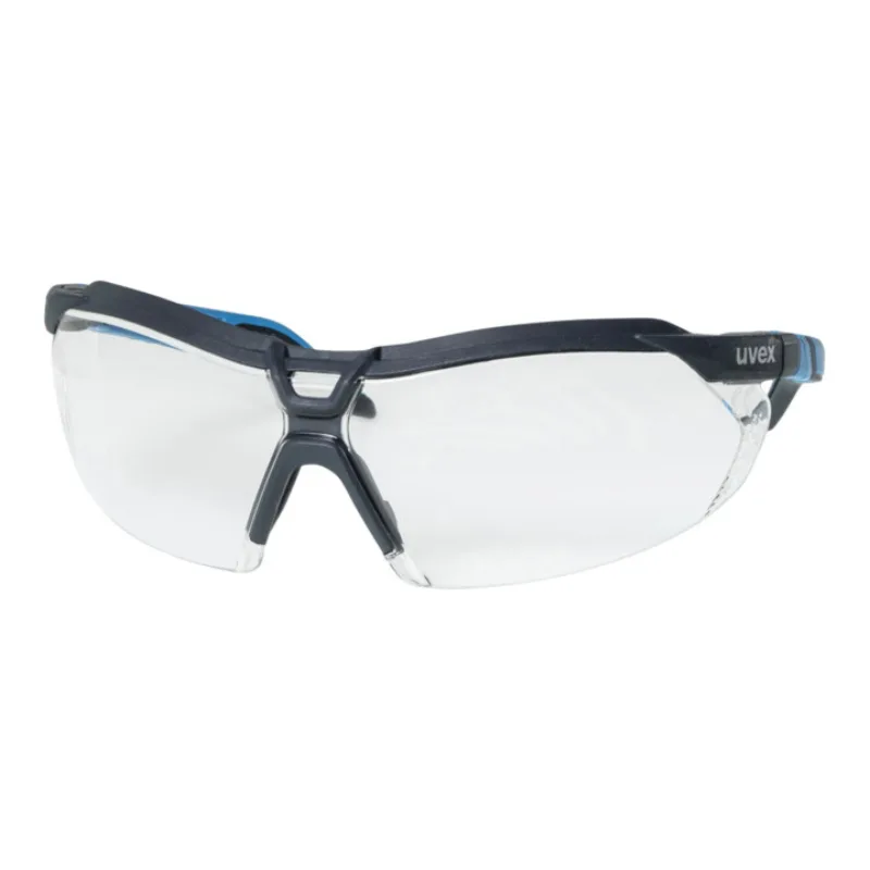 uvex Schutzbrille i-5 mit klaren Scheiben und Bügeln in Blau und Anthrazit