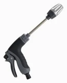 The Jetterix nozzle on its own: black and grey body with a trigger, a chrome extension wand and a metal tip