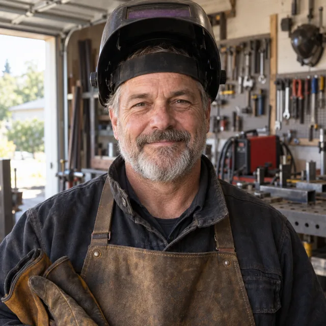 Portrait d’un artisan dans son atelier, en illustration
