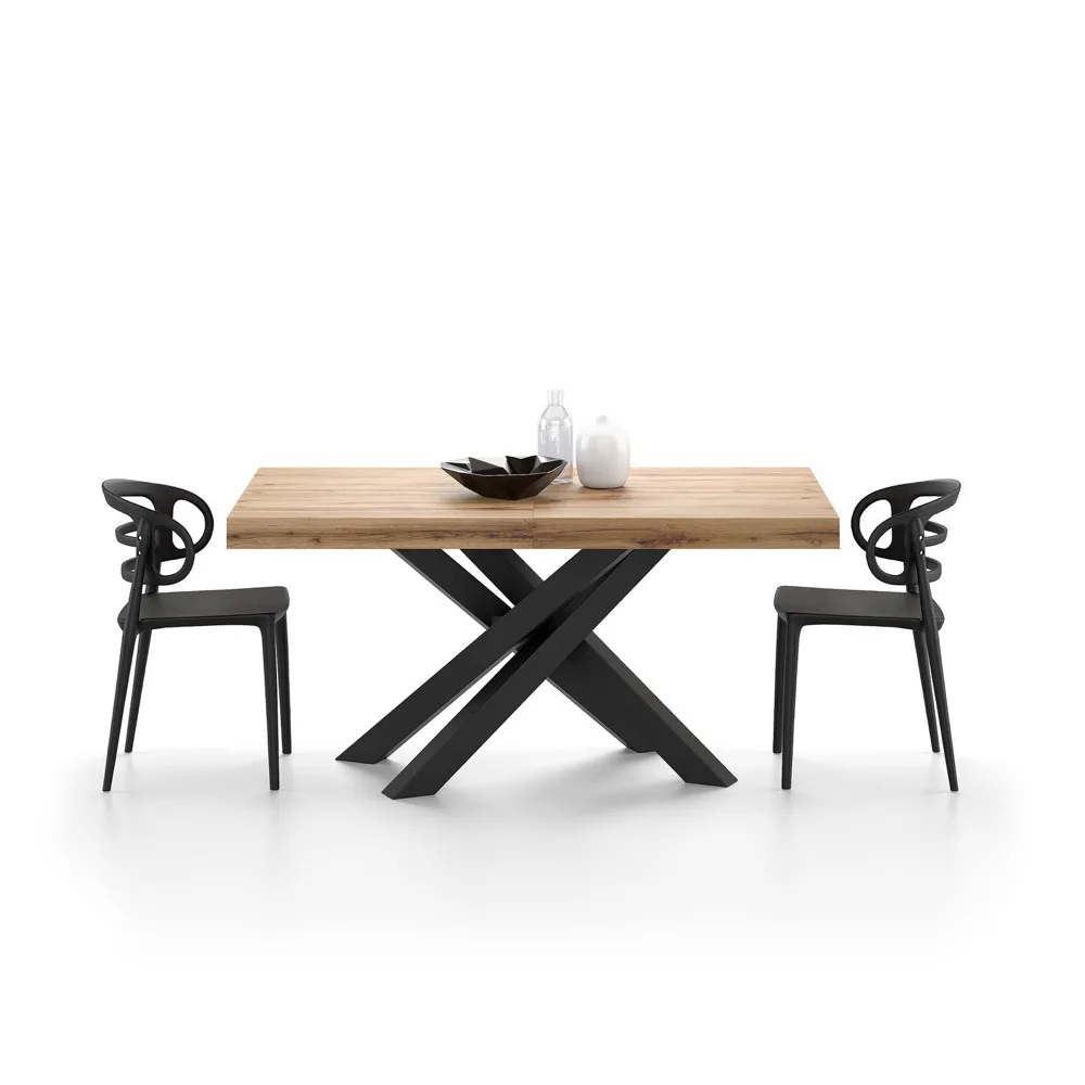 Table Emma avec deux chaises noires, visuel du fabricant