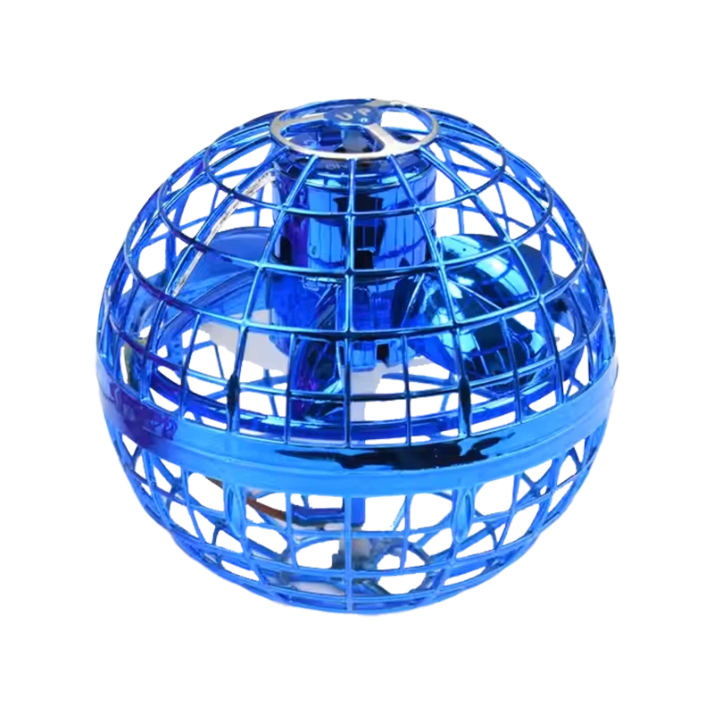 StarGlide Fly Ball, the seller's own checkout product photo: a blue metallic mesh-cage ball with a three-spoke top cap